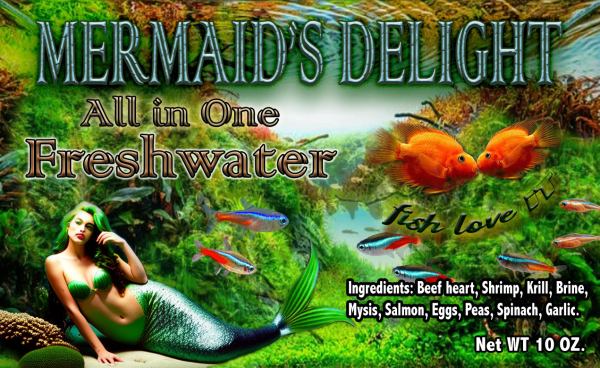 Mermaid's Delight All-In-One Freshwater Blend Frozen Food (10 oz) - The Underwater Gardener, Key West FL