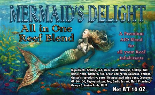 Mermaid's Delight All-In-One Reef Blend Frozen Food (10 oz) - The Underwater Gardener, Key West FL