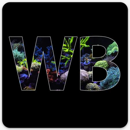 Waterbox "WB" Saltwater Sticker - The Underwater Gardener, Key West FL