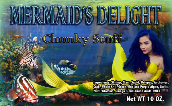 Mermaid's Delight Chunky Stuff Premium Frozen Food (10 oz) - The Underwater Gardener, Key West FL