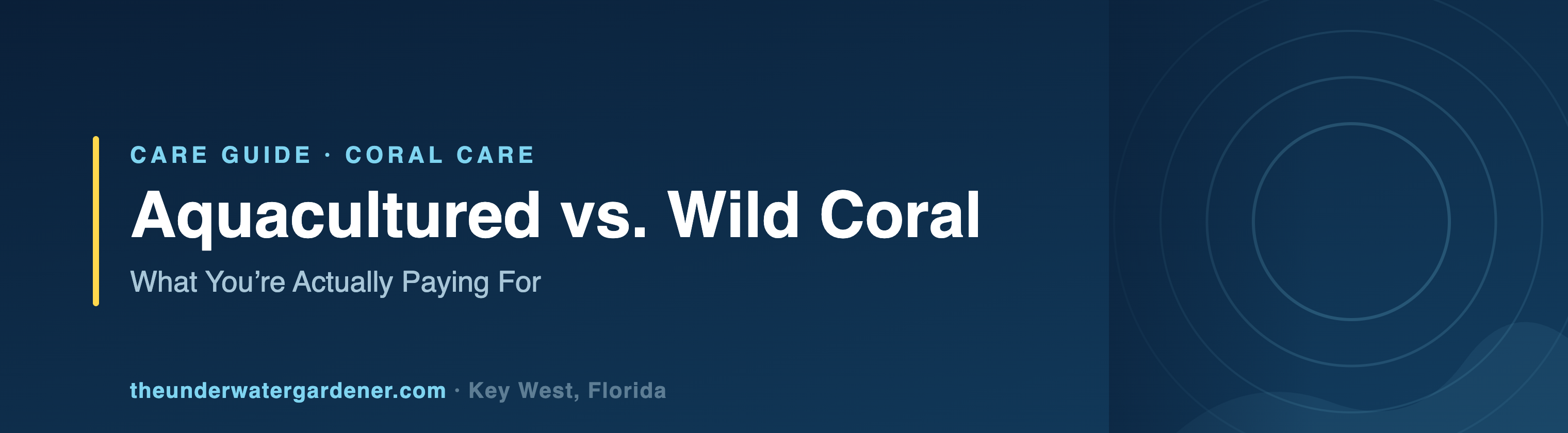 Aquacultured vs. Wild Coral: What You’re Actually Paying For - care guide from The Underwater Gardener, Key West